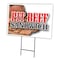 Signmission Pit Beef Sandwich Yard Sign & Stake outdoor plastic coroplast window, C-2436 Pit Beef Sandwich C-2436 Pit Beef Sandwich - alternate 1